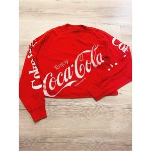 Coca Cola long sleeve crop top